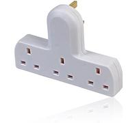 Mr. Gadget's Solutions® 3 vías/triple Reino Unido 3 pines 250 V 13 Amp adaptador enchufe/enchufe/barra - blanco