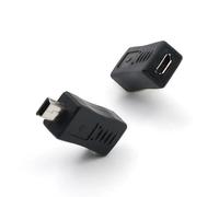 Mr. Gadget's Solutions - Adaptador convertidor mini USB hembra a micro USB macho de 5 pines, color negro, adaptador compacto y fiable para conectar dispositivos mini USB a puertos micro USB