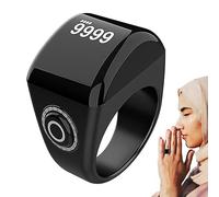 Mr.Gadget's Solutions Anillo de contador de oración digital, ligero, inteligente, Tasbih, 22 mm, color negro