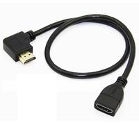 Mr.Gadget's Solutions Cable de extensión HDMI macho a hembra de 0,5 m, cable extensor de TV de 90 grados para Fire Stick y dispositivos de transmisión