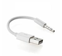 Mr. Gadget's Solutions Cable de transferencia de datos de sincronización de carga de 3,5 mm a conector USB compatible con iPod Shuffle, cable de fecha USB para iPod Shuffle 3ª, 4ª, 5ª, 6/7 Gen MP3