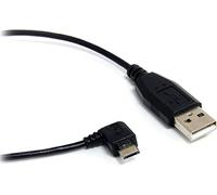 Mr. Gadget's Solutions® Cable micro USB en ángulo recto de 50 cm, USB 2.0 A a micro USB tipo B de 90 grados, color negro