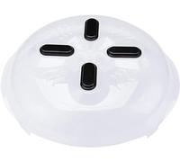 Mr. Gadget's Solutions - Cubierta magnética para microondas, sin BPA, transparente, con rejillas de ventilación, apta para alimentos, apta para lavavajillas, resistente al calor, tapa negra para
