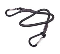 Mr. Gadget's Solutions® Cuerda elástica resistente de 600 mm con 2 mosquetones con resorte y gancho, correas de cuerda elásticas, color negro