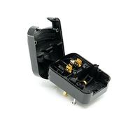 Mr. Gadget's Solutions Enchufe convertidor europeo europeo Schuko a UK 3 pines 13 A negro