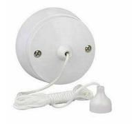 Mr Gadget's Solutions Interruptor de techo con cordón para baño, 6 amperios, color blanco