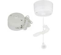 Mr. Gadget's Solutions® Interruptor de techo de 1 vía para baño/inodoro, redondo, 6 amperios, color blanco