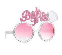 Mr.Gadget's Solutions Juego de gafas y velo de novia para novia, decoraciones de despedida de soltera, suministros de despedida de soltera, accesorios para despedida de soltera con peine y gafas de