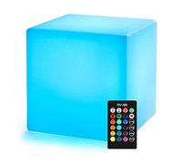 Mr.Go 8-inch Cubo de Luz LED, Luz de Noche para Niños de Batería Recargable, 16 Colores Regulables, Control Remoto, Cambio de Color Luz de Humor Lámpara de Noche para Iluminación y Decoración