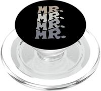 Mr. Groom Husband Hubby Just Married Wedding Matching Couple PopSockets PopGrip para MagSafe