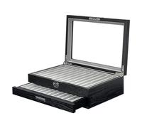 MR Maestro Relojero - Vitrina Expositora de Madera para 23 Estilográficas Lux | Caja de Almacenaje y Colección de Madera para Bolígrafos Inserciones en Aluminio