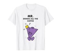 Mr. Men Little Miss Meme - Mr. Drinks All The Coffee Camiseta