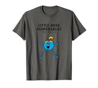 Mr. Men Little Miss Somersault Camiseta Camiseta, Hombre, Asfalto, M