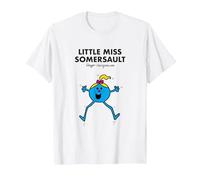 Mr. Men Little Miss Somersault Camiseta Camiseta, Hombre, Blanco, L