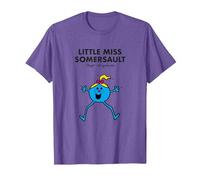 Mr. Men Little Miss Somersault Camiseta Camiseta, Hombre, Morado Jaspeado, M
