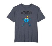 Mr. Men Little Miss Somersault Camiseta Camiseta, Hombre Tallas Grandes, Azul Jaspeado, 5X Alto