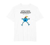 Mr. Men Little Miss Somersault Camiseta Camiseta, Hombre Tallas Grandes, Blanco, 3X Alto