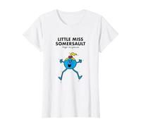 Mr. Men Little Miss Somersault Camiseta Camiseta, Mujer, Blanco, 3XL