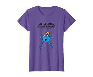 Mr. Men Little Miss Somersault Camiseta Camiseta, Mujer, Morado Jaspeado, 3XL