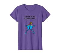 Mr. Men Little Miss Somersault Camiseta Camiseta, Mujer, Morado Jaspeado, XL