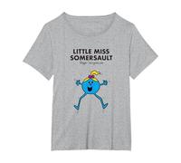 Mr. Men Little Miss Somersault Camiseta Camiseta, Mujer Tallas Grandes, Gris Jaspeado, 6XL Grande
