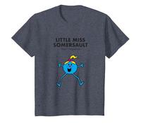 Mr. Men Little Miss Somersault Camiseta Camiseta, Niños, Azul Jaspeado, 2 años
