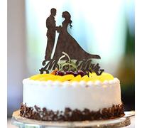 Mr & Mrs - Decoración para tarta de boda, personaliza los nombres, silueta de la fecha estimada, decoración de pastel para novia y novio, decoración de despedida de soltera, regalos de boda para