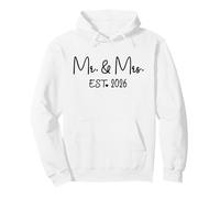 Mr. Mrs. EST. 2026 Recién Casados promovidos a la señora, Mr Wedding Sudadera con Capucha
