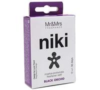 Mr & Mrs FRAGRANCE - Recarga para difusor de aroma de coche Niki, aroma de orquídea, color negro