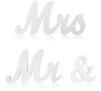 Mr & Mrs Letras de Madera para Decoración de Bodas, Mr & Mrs Wedding Table Decoración, para Boda, Regalo, Decoración del Hogar