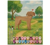 Mr. & Mrs. Panda Pintar por números Perro mastín Design 40 x 50 cm Con marco - corazón, guau-guau, Gran Danés, Regalos divertidos para dueños de perros, Regalos decorativos con perros, Perros