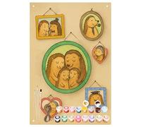 Mr. & Mrs. Panda Pintar por números - Placa metálica Familia de erizos Design - mamá, felicidad, solidaridad, hermano, hermana, Día de la Madre