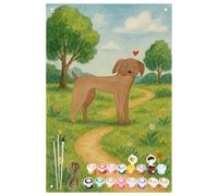 Mr. & Mrs. Panda Pintar por números - Placa metálica Perro mastín Design - Gran Danés, adorable, Perros, perra, corazón, Regalos de perros, bolso con motivos de perros, Amor por los perros