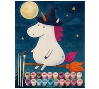 Mr. & Mrs. Panda Pintar por números unicornio Bruja Design 40 x 50 cm Sin marco - Ángel, polvo de estrellas, brillo, Vida, Perra, Mujer, unicornios
