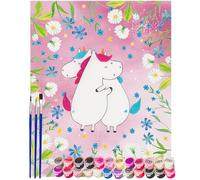 Mr. & Mrs. Panda Pintar por números unicornios Abarcar 40 x 50 cm Sin marco - hermana, polvo de estrellas, hermanos, brillo, familia