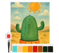 Mr. & Mrs. Panda Pintura de Diamantes cactus Sol Design 40 x 50 cm Con marco - adulterio, plantas, idea de regalo, pequeño cactus verde, novia, nuevo comienzo