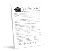 Mr.Mug Open House Feedback Notepad for Real Estate Agents, Sign-In Form, 6x8 Inch, 100 Pieces Questionnaire