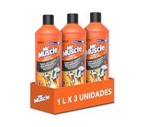 Mr Muscle Forza Power Gel, desatascador para Tubos y desagües, Seguro para los Tubos - Formato de 3 Unidades de 1 L