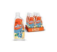 Mr Muscle Probiótico Stura Fregaderos y desagües, con agentes probióticos, disgorgante, fragancia Citrus, tamaño de repuesto de 6 unidades de 500 ml