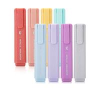 Mr. Pen 8 rotuladores fluorescentes con purpurina, colores metálicos, punta biselada, resaltador estético, sin sangrado, estético, bonito