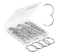Mr. Pen - Anillos de carpeta de hojas sueltas, 1 pulgada, paquete de 40, anillos de metal para tarjetas de índice, llaveros, escuela, hogar, oficina, color plateado