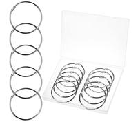 Mr. Pen - Anillos de encuadernación de hojas sueltas, 3 pulgadas, paquete de 10, anillos de metal, anillos de papel, anillos de metal para tarjetas de índice, anillos de tarjeta flash, anillos de cuaderno, llaveros grandes, anillos de carpeta de libros.