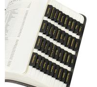 Mr. Pen- Bible Tabs 75 pestaas Negro con foil dorado Pestaas bblicas laminadas para mujeres y hombres pestaas bblicas para estudios pestaas de