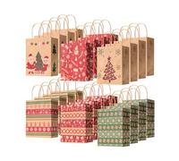 Mr. Pen - Bolsas de regalo de Navidad con asas, 24 paquetes, 6 estilos, bolsas de papel de Navidad, bolsas de Navidad para regalos, bolsas de regalo de vacaciones, bolsa de regalo de Navidad, bolsas