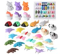 Mr. Pen - Borradores de animales para escritorio, mascotas para ni os, paquete de 30 animales