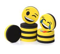 Mr. Pen - Borradores magn ticos para pizarra blanca con dise o de emoticonos (paquete de 8) - Mini y adorables borradores de borrado en seco