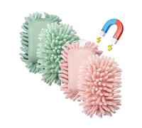 Mr. Pen - Borradores magnéticos de microfibra para pizarra blanca, 4 x 6 pulgadas, paquete de 4, doble superficie, lavable, limpiador grande de pizarra de borrado en seco para tiza, marcador, aula