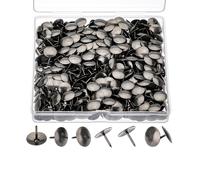 Mr. Pen - Chinchetas planas negras (paquete de 500) Chinchetas planas de metal para tablones de anuncios