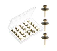Mr. Pen - Clavos de doble cabeza para colgar cuadros, paquete de 25, chinchetas de bronce, tachuelas para colgar cuadros, chinchetas de pared, ch
