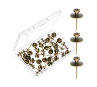 Mr. Pen - Clavos de doble punta para colgar cuadros (50 unidades), color bronce, tachuelas para colgar cuadros, alfileres, clavos, chinchetas par